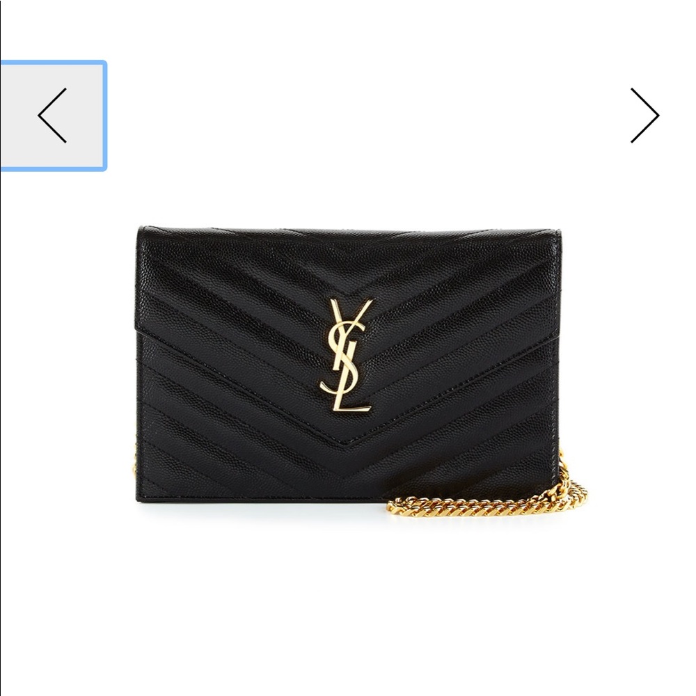 YSL Grain de Poudre Envelope Wallet on Chain